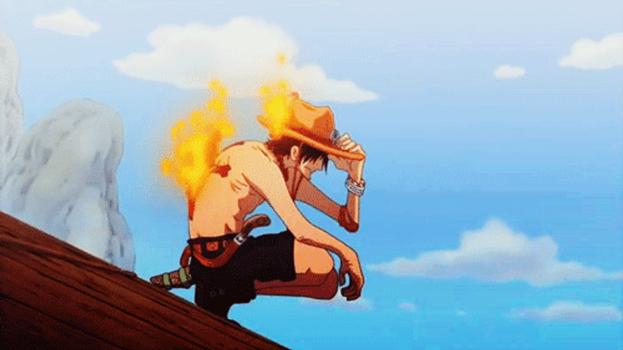 One Piece Ace Body On Fire GIF