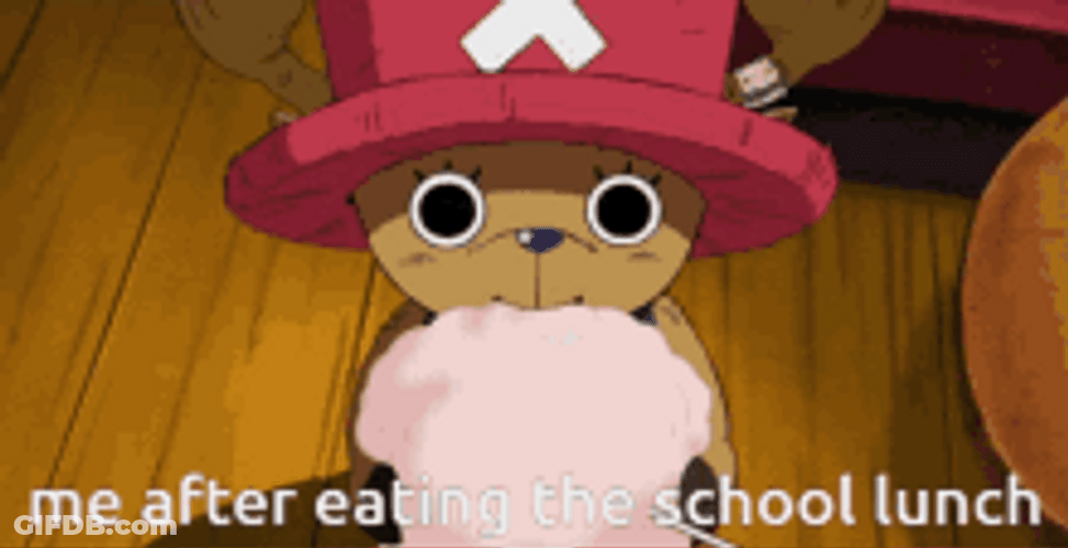 One Piece Chopper Eating Cotton Candy GIF