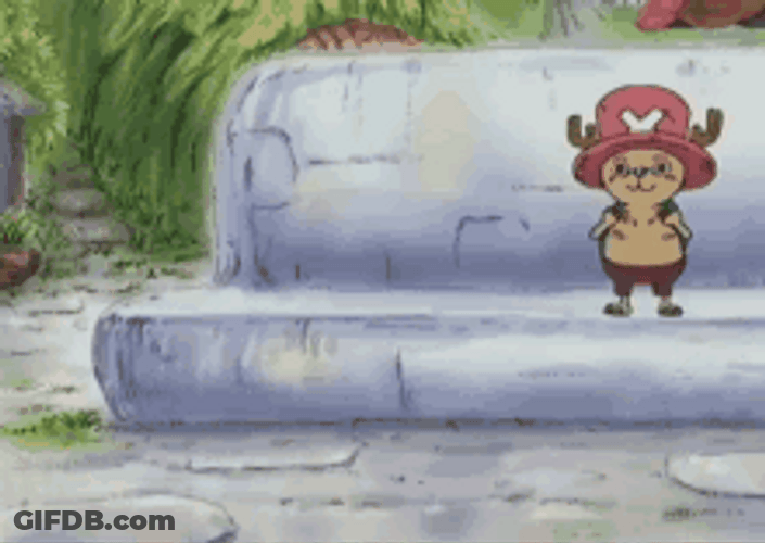 One Piece Chopper Energetic Run GIF