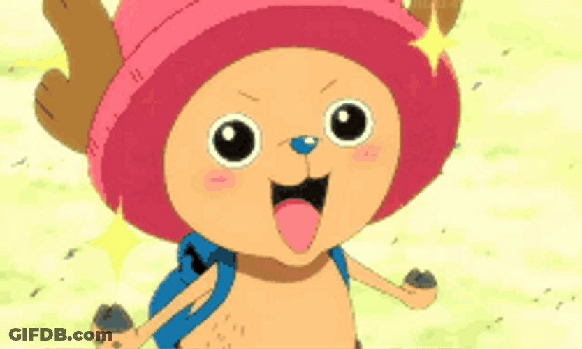 One Piece Chopper Happy Sparkling Animation GIF