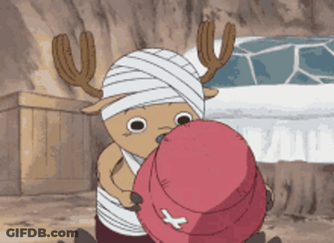 One Piece Chopper Removed Hat Crying GIF