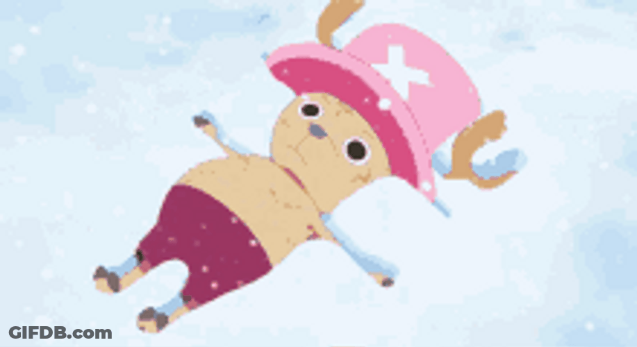 One Piece Chopper Thinking Lying Snow Lying GIF
