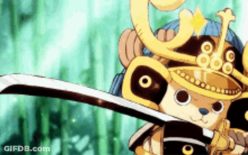 One Piece Chopper Wear Sparkling Gold GIF