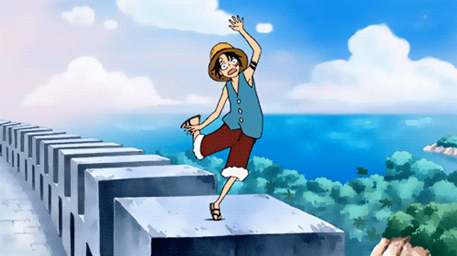 One Piece Clumsy Luffy GIF