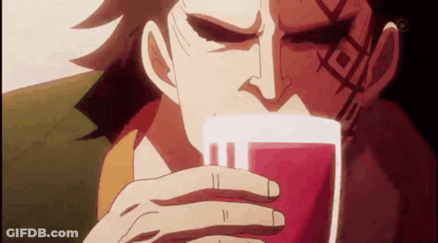One Piece Monkey D Dragon Drinking GIF