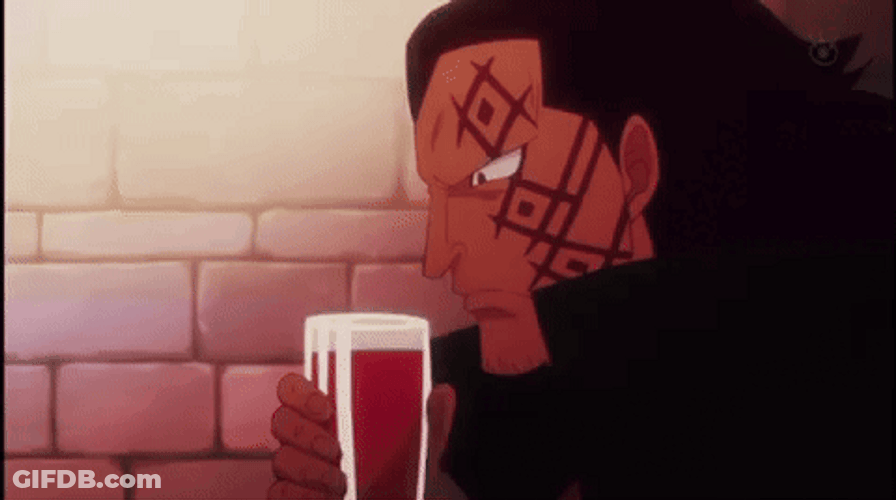 One Piece Monkey D Dragon Taking A Drink GIF