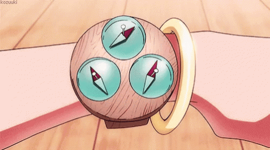 One Piece Nami Compass Checking GIF