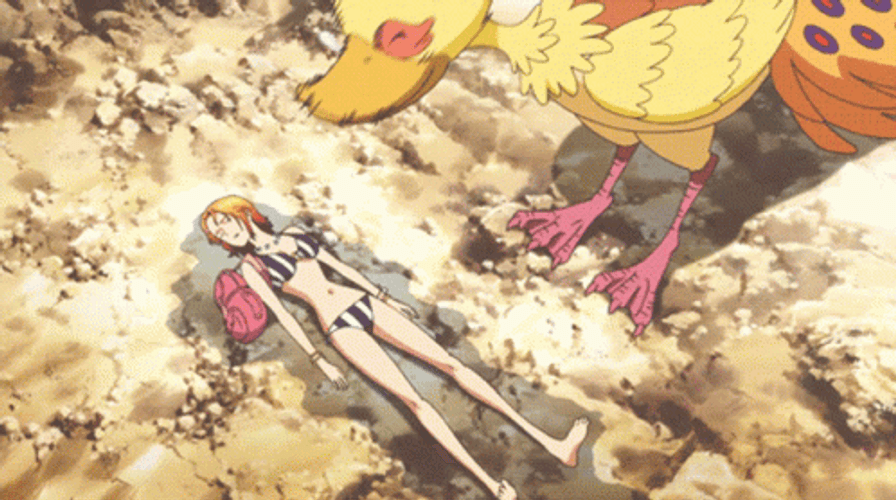 One Piece Nami Sleeping Waking Time GIF