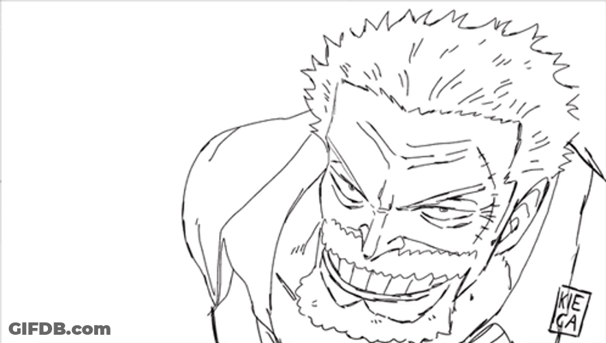 One Piece Sketched Garp GIF