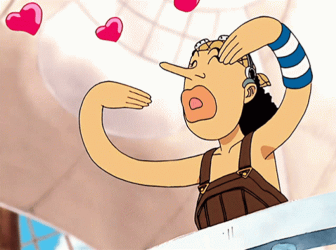 One Piece Usopp Flying Kiss GIF