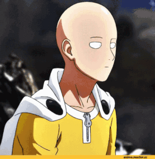 One Punch Man Annoyed Reaction GIF