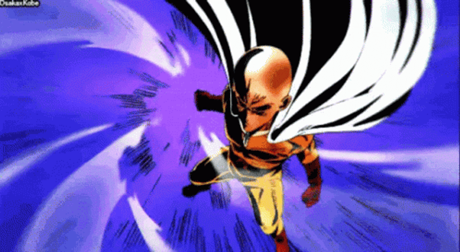 One Punch Man Saitama Attack GIF