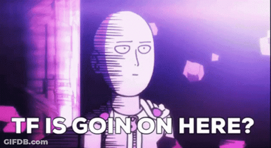 One Punch Man Saitama Tf Is Going On GIF