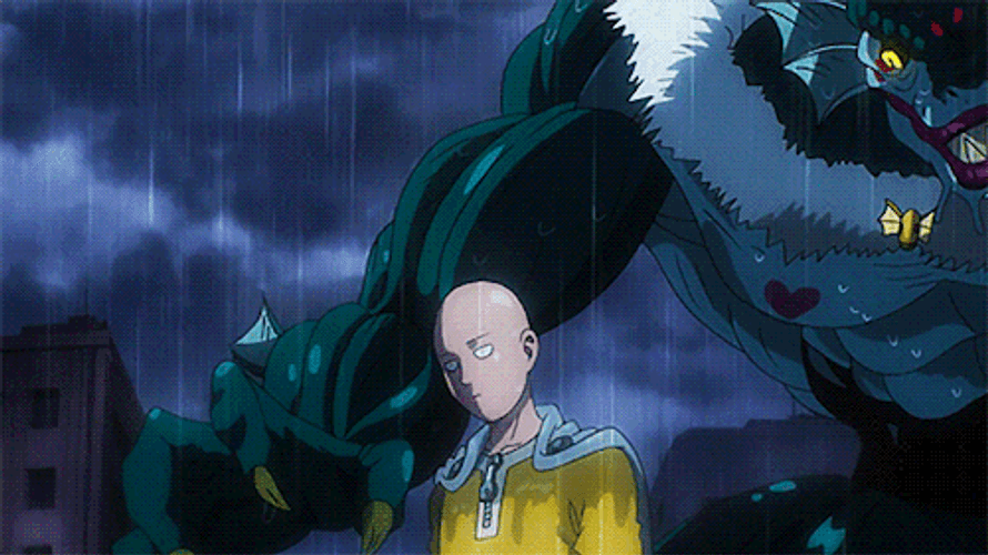 One Punch Man Vs. Evil Aquatic Water GIF
