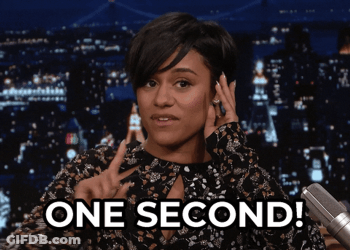 One Sec Black Girl GIF