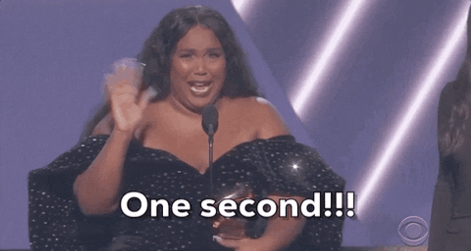 One Sec Lizzo Wave GIF