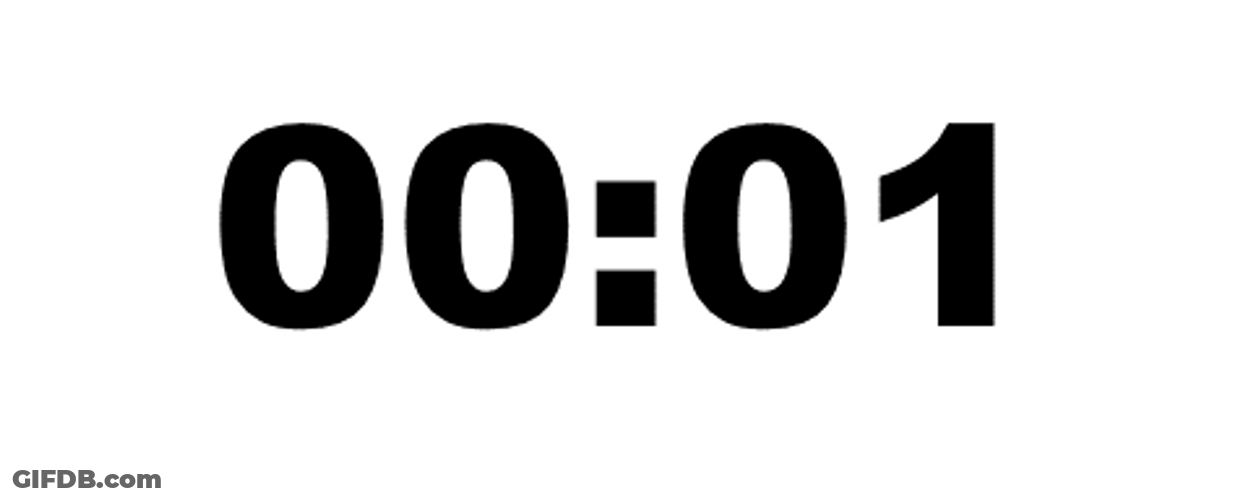 One Sec Time Counter GIF