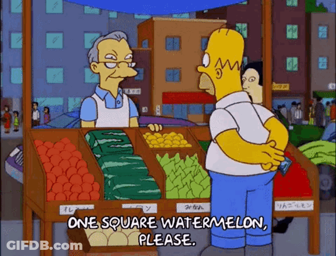 One Square Watermelon Please The Simpsons GIF