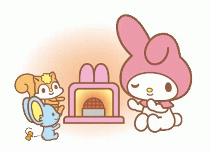 Onegai My Melody Dry Heat GIF