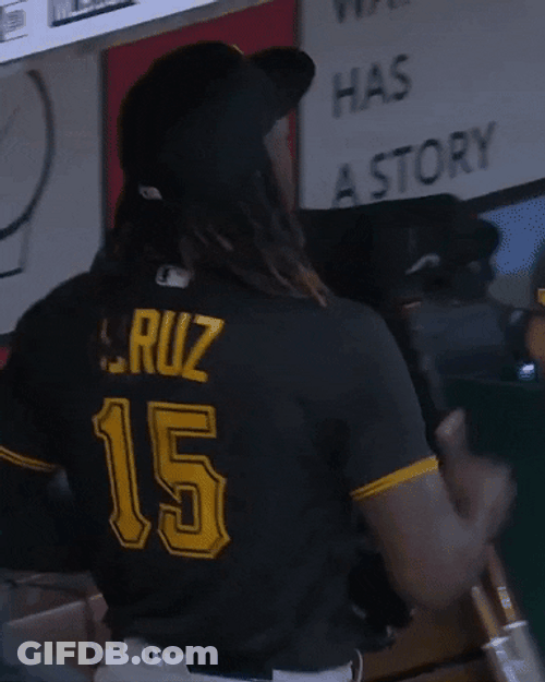Oneil Cruz Happy On The Dugout GIF
