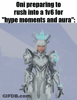Oni Preparing For 1V6 Hype Moments And Aura GIF