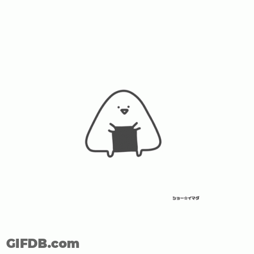 Onigiri With Straw Saying Show GIF