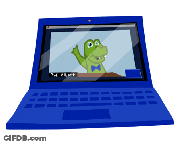 Online Class Teacher Waving Hello GIF
