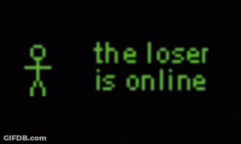 Online Loser Animated Stick Figure GIF