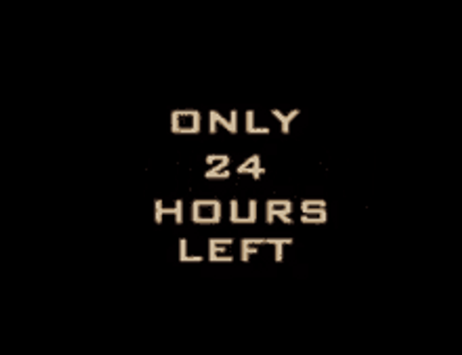Only 24 Hours Left Countdown Clock GIF