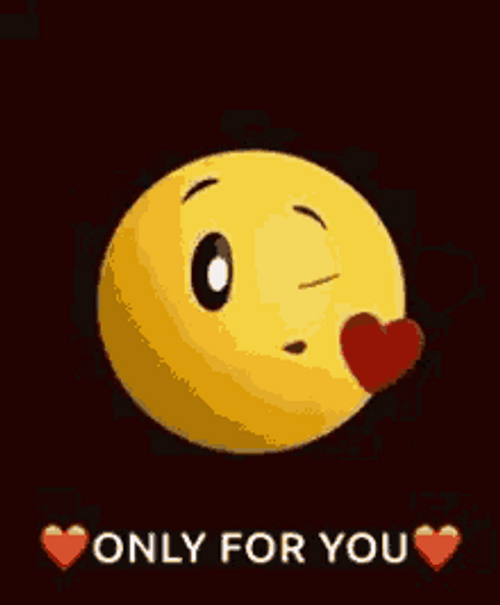 Only For You Winking Kiss Emoji GIF