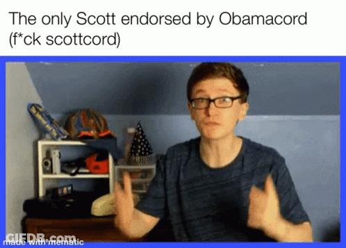 Only Scott Endorsed By Obamacord (Fck Scottcord) Made With Mematic GIF