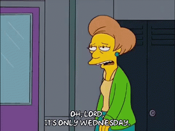 Only Wednesday Edna Krabappel GIF