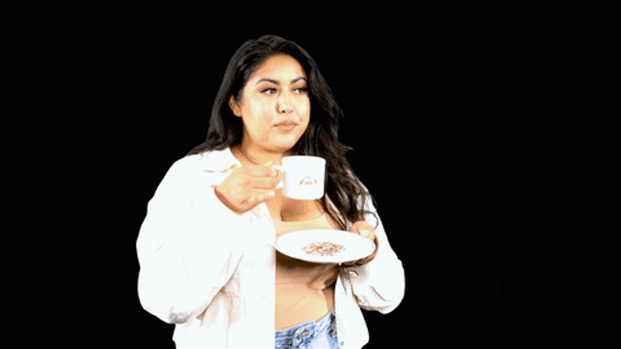 Oop Moment While Drinking The Coffee GIF