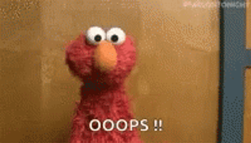 Oops Elmo Shrug GIF