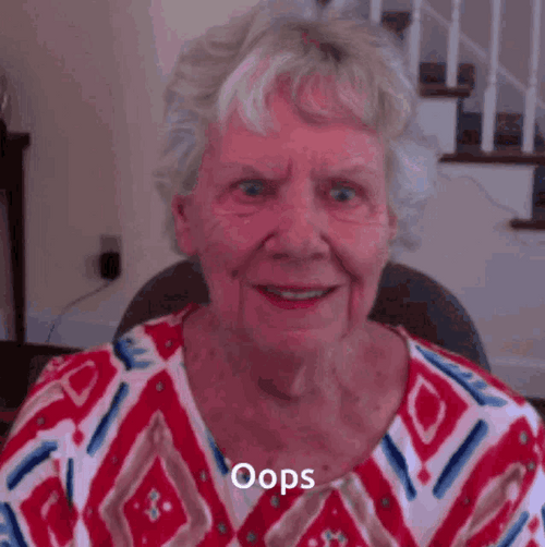 Oops Funny Grandma GIF
