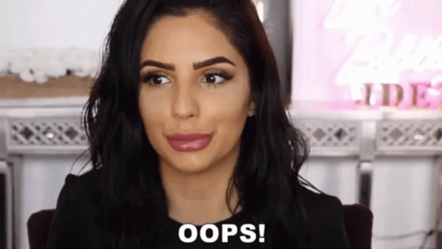 Oops Mistake Jackie Hernandez GIF