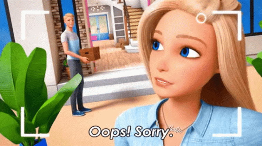 Oops Sorry Barbie GIF