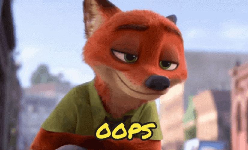 Oops Zootopia Nick Wilde GIF
