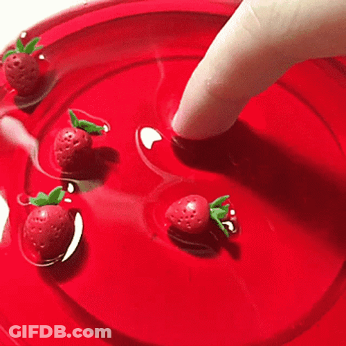 Opaque Slime With Strawberries GIF