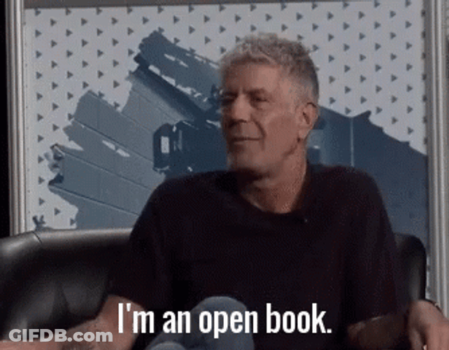 Open Book Anthony Bourdain GIF
