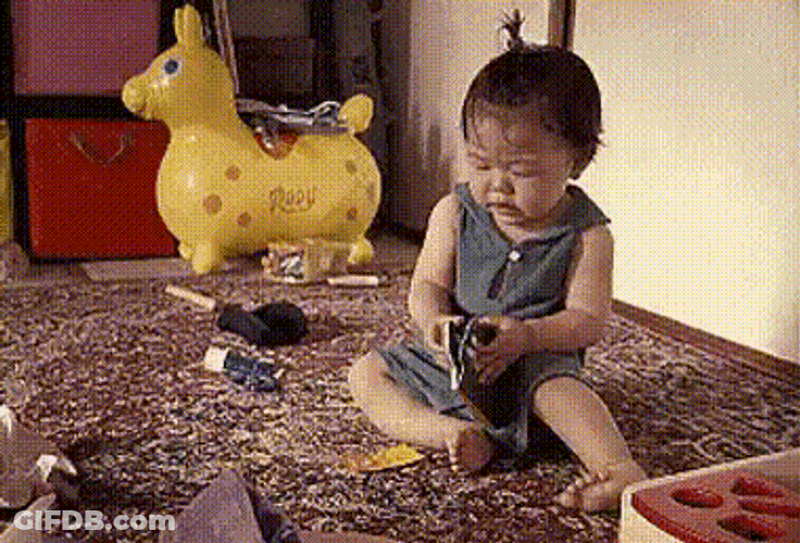 Open Book Crying Kid Pass Out GIF