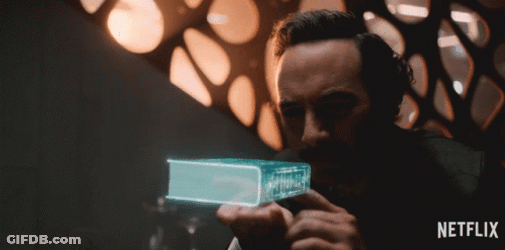 Open Book Flip Hologram Altered Carbon GIF