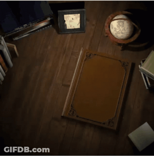 Open Book Flipping Pages Animated Animals GIF