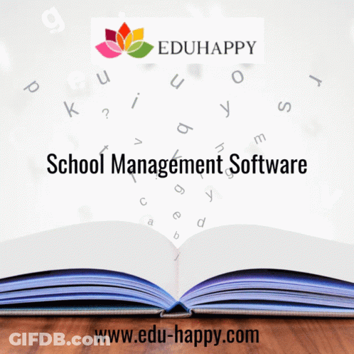 Open Book Letters School Management Software GIF