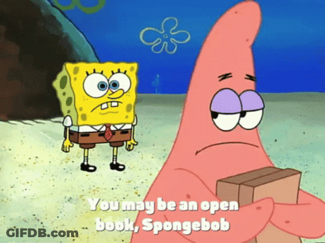 Open Book Patrick Star SpongeBob GIF