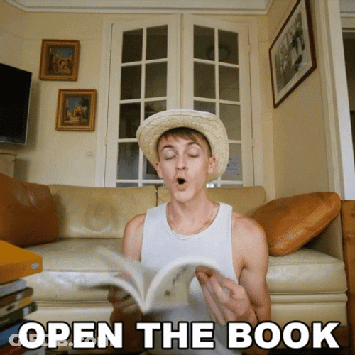 Open Book Read Damon Dominique GIF