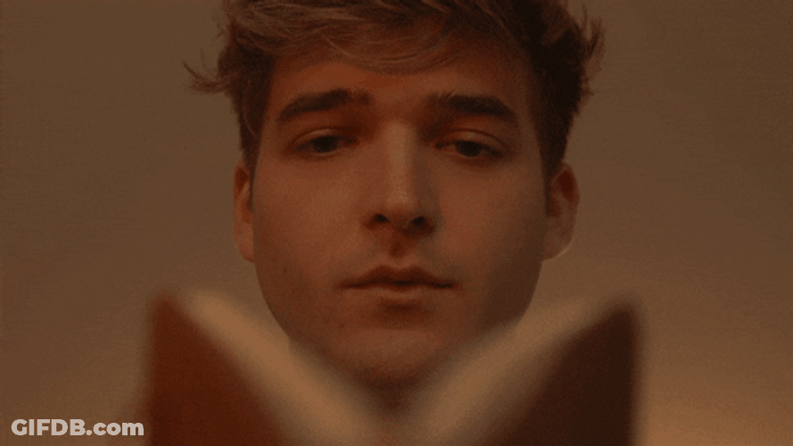 Open Book Reading Dandelions GIF