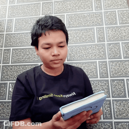 Open Book Reading Flip Cover Curious GIF