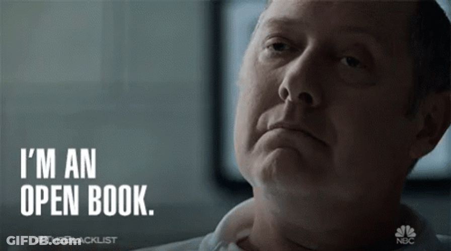 Open Book Sincere Honest The Blacklist GIF