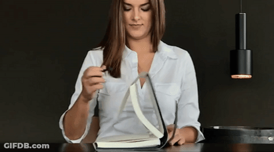 Open Book Surprise Studying Finals GIF